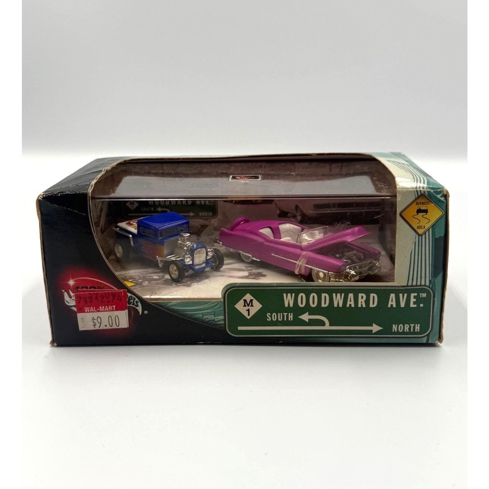 Hot Wheels Woodward Ave 2-Car Set Limited Edition 56765 Blue Ford Purple Caddy